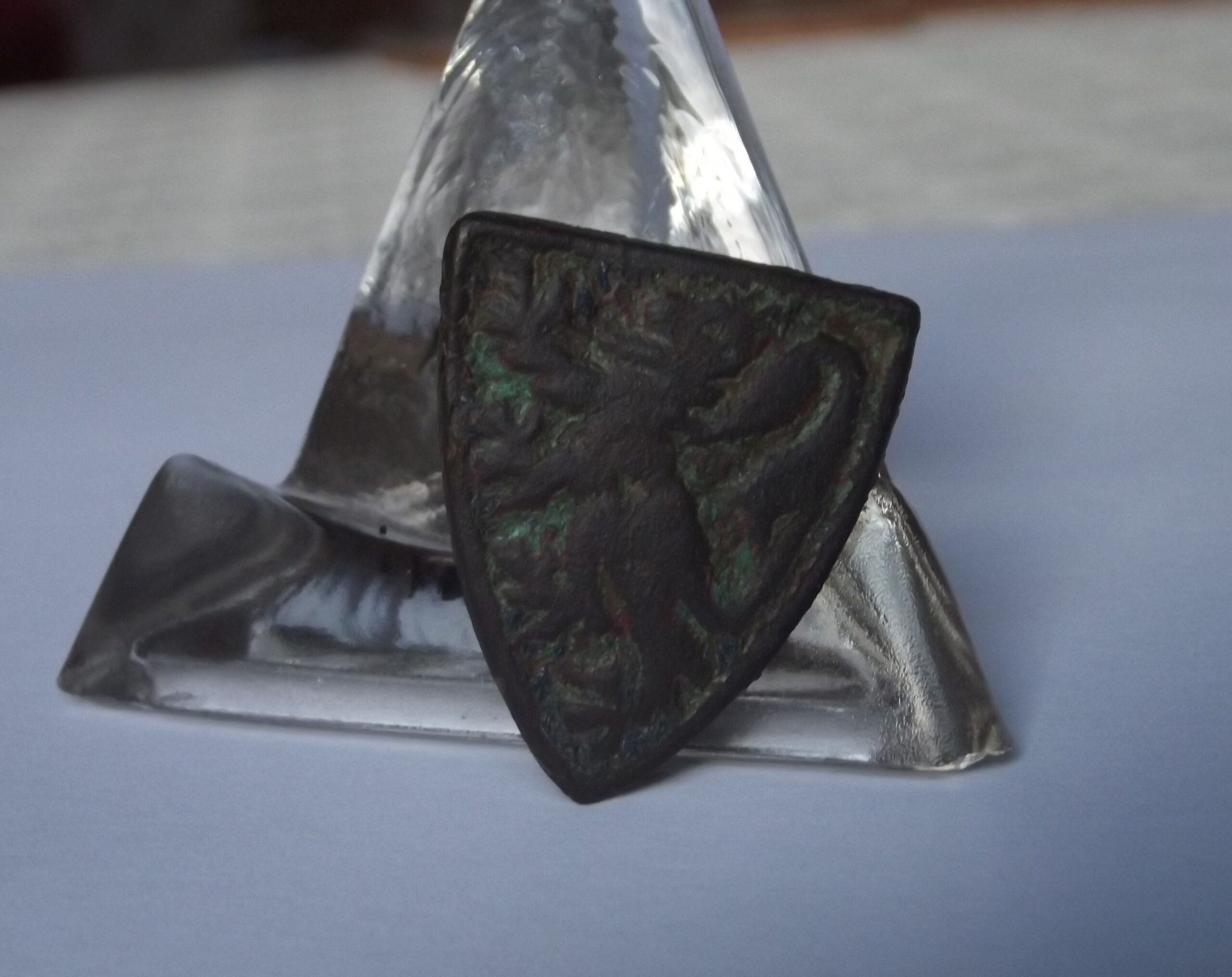 Constantius MA Heraldic Pendants Shield Shape Stud Lion Rampant